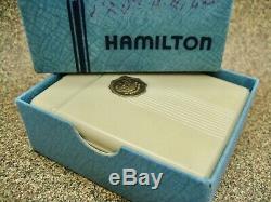 Vtg Hamilton 950b Pocket Watch With Bakelite Case & Box In Great Condition