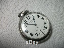 Vtg. Working Hamilton Traffic Special Pocket Watch Cal 669 Size 16/Stainless Case