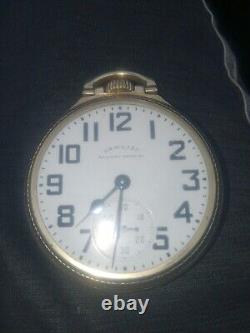 WORKING Hamilton railway special pocket watch 992b