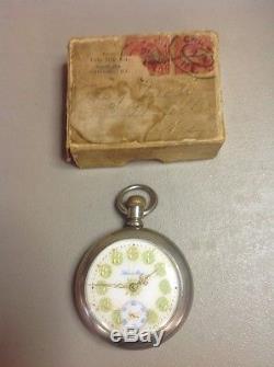 WORKS! Vintage Hamilton 926 18s 17J Green Gold Porcelain Dial Pocket Watch