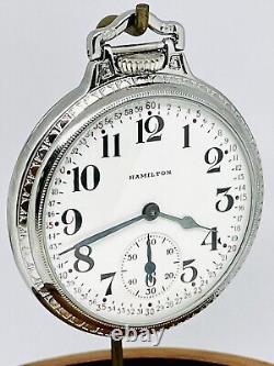 WOW 1948 Hamilton 16S 21J 992B RARE US Army Display BOC Railroad Pocket Watch