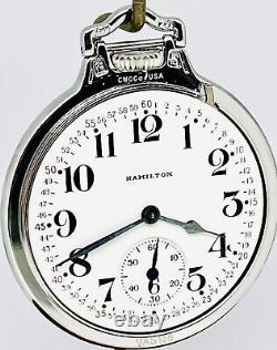 WOW 1948 Hamilton 16S 21J 992B RARE US Army Display BOC Railroad Pocket Watch