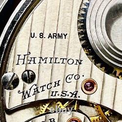 WOW 1948 Hamilton 16S 21J 992B RARE US Army Display BOC Railroad Pocket Watch