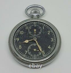 WW2 Era Hamilton Model 23 19J WWII US Military Chronograph Pocket Watch Repair
