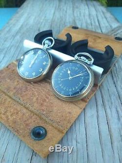 WW2 Hamilton + Aristo pilots set navigator timer stopwatch pocket watch military