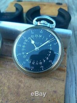 WW2 Hamilton + Aristo pilots set navigator timer stopwatch pocket watch military