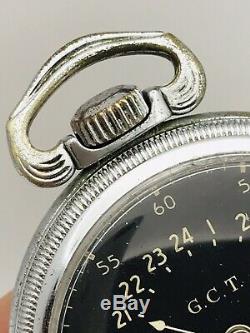WWII 1941 Hamilton 4992B GCT 16S 22J Navigation Pocket Watch Runs
