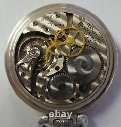 WWII Hamilton GCT 4992B Navigation Military Pocket Watch 22J 16S 800 Silver Case