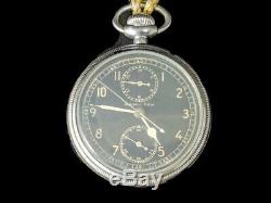 WWII Hamilton Model 23 Military Navigators Chronograph 19J Pocket Watch
