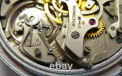WWII Vintage Hamilton Model 23 Military Chronograph Pocket Watch 19 Jewels 16S