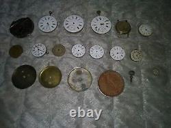 Waltham Hamilton 17j Pocket Watch Movement Lot Of 13 Not Running Molly Stark