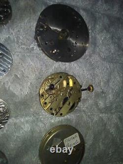 Waltham Hamilton 17j Pocket Watch Movement Lot Of 13 Not Running Molly Stark