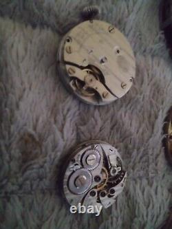 Waltham Hamilton 17j Pocket Watch Movement Lot Of 13 Not Running Molly Stark