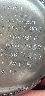 Works Hamilton 4992b 16s 22j Military Pocket Watch Navigation Master An 5740-1