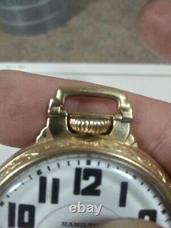 Wow! Working Vintage 1938 Hamilton 992E Top Railroad Grade Pocket Watch