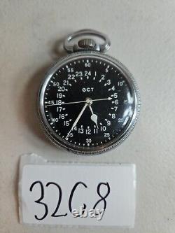 Ww2 Hamilton 4992B Military AN 5740 navigation pocket Watch GCT 22 Jewels 32C8