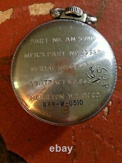 Wwii Hamilton Gct 4992b Pocket Watch Aircraft Navigation Wood Watch Box Us Navy