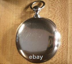 Xtra Large 1878 18s Rockford Solid Silver Key Wind Pocket Watch Runs Gd